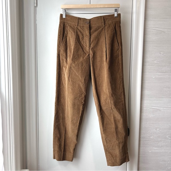New COS Pleated Cotton Corduroy Trousers - Picture 4 of 15